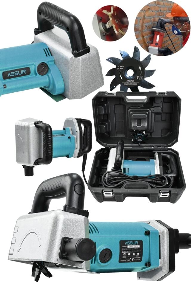 Assur Profesyonel 2000W Duvar Oluk Kanal Açma Makinesi