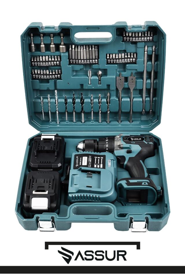 Assur 21V Darbeli Şarjlı Matkap Akülü Vidalama