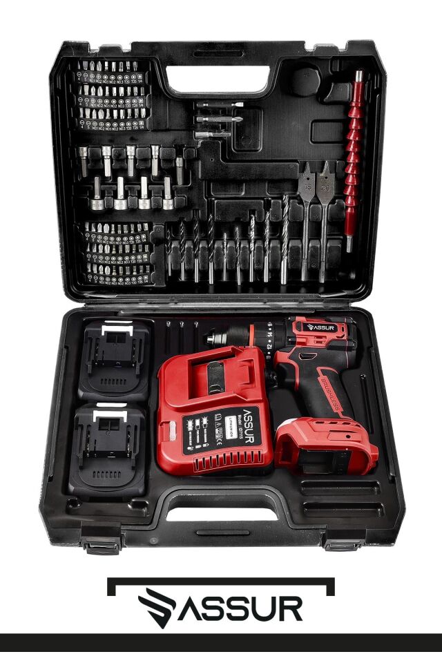 Assur 21V Çift Akülü Vidalama Darbeli Şarjlı Matkap