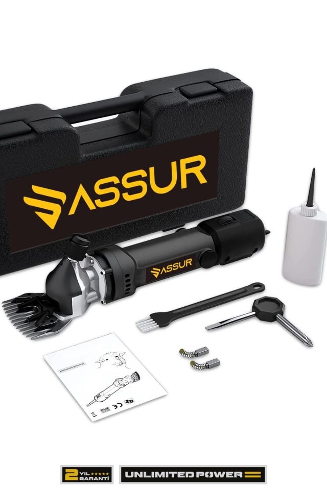 Assur 350W Kademe Ayarlı Metal Şanzıman Koyun Kırkma Makinası