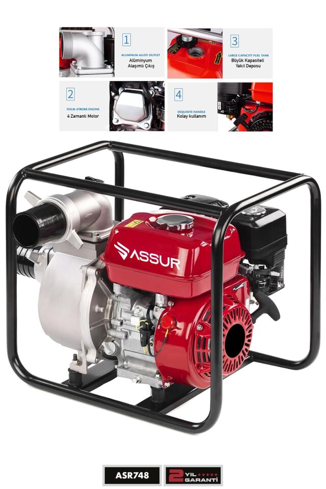 Assur Plus 3 İnç Benzinli Su Pompası Motoru