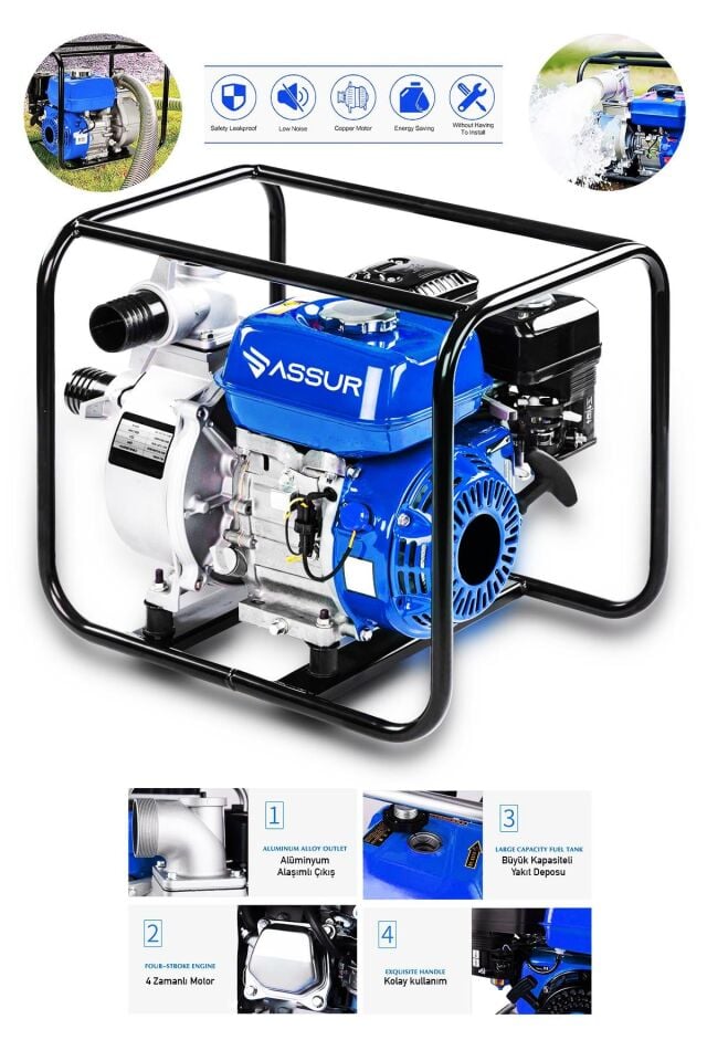 Assur Plus 2 İnç Benzinli Su Pompası Motoru