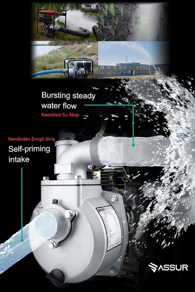 Assur Plus 2 İnç Benzinli Su Pompası Motoru