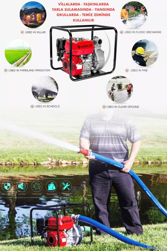 Assur Plus 2 İnç Benzinli Su Pompası Motoru