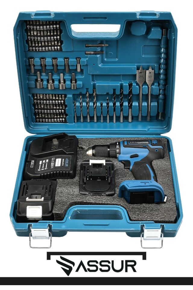 Assur 21V Akülü Vidalama Kömürsüz Motor Şarjlı Matkap