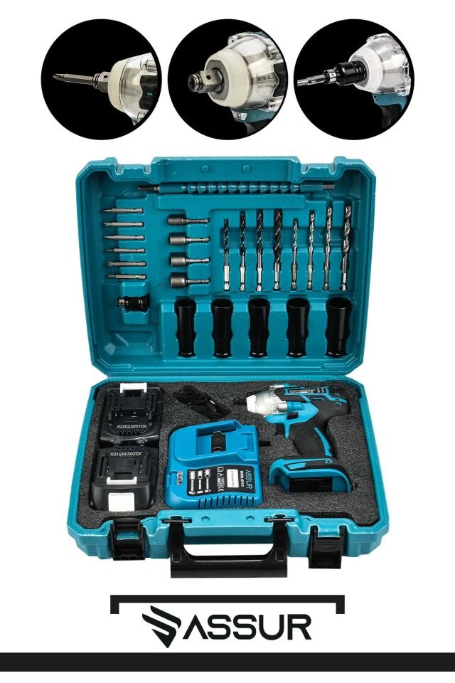 Assur 21V Çift Akü Kömürsüz Darbeli Somun Sıkma Sökme