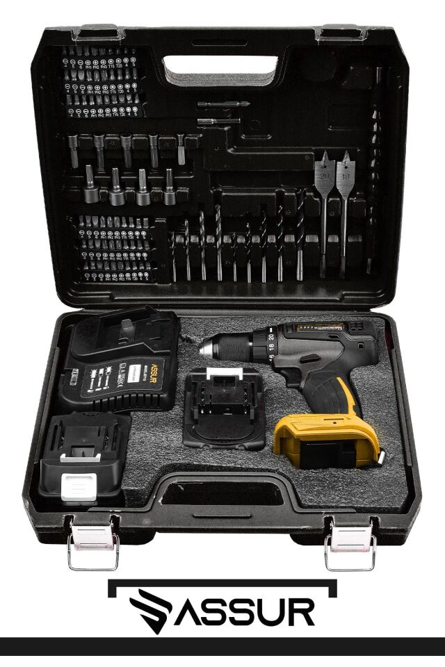 Assur 21V Akülü Vidalama Kömürsüz Motor Şarjlı Matkap