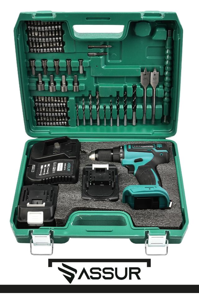 Assur 21V Akülü Vidalama Kömürsüz Motor Şarjlı Matkap