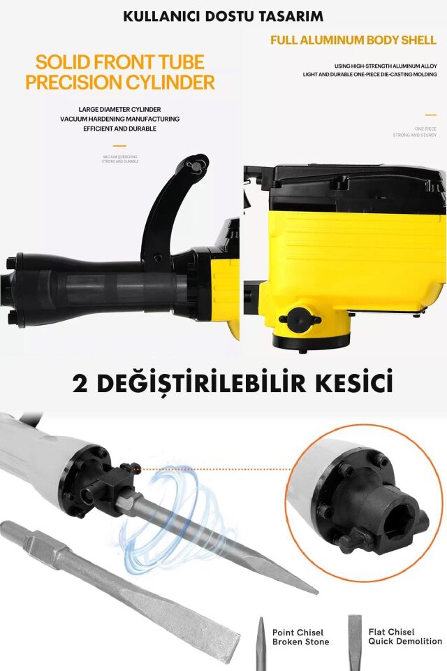 Assur 1800W Darbeli 16 Kg Kırıcı Delici Hilti