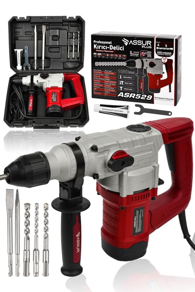Assur 1050W Profesyonel 28mm Kırıcı Delici Hilti Darbeli Matkap