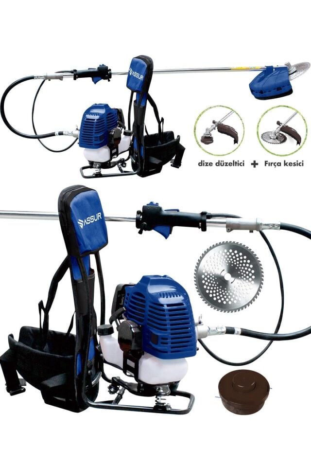 Assur Sırt Tipi Benzinli Motorlu Ot Çalı Çim Biçme Tırpanı