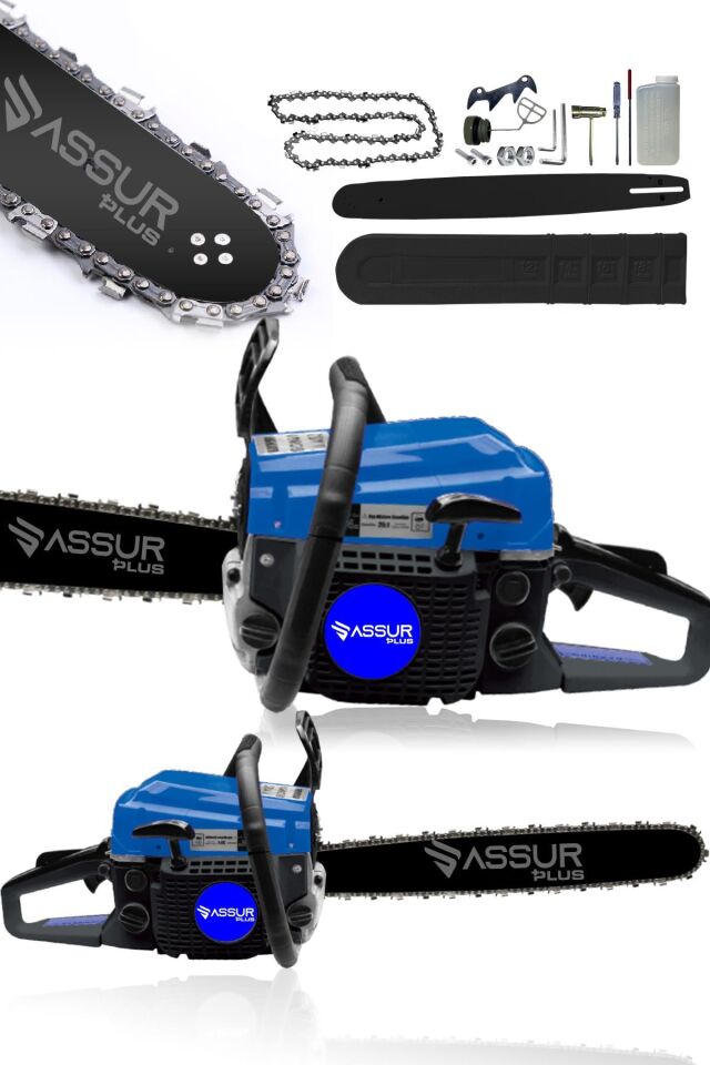 Assur 52 Cc Benzinli Ağaç Odun Dal Kesme 45 Cm Testere