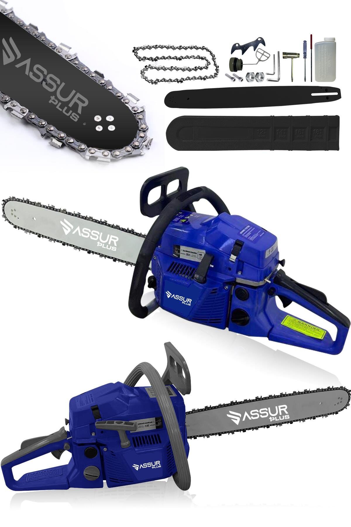 Assur 52 Cc Benzinli Ağaç Odun Dal Kesme 45 Cm Testere