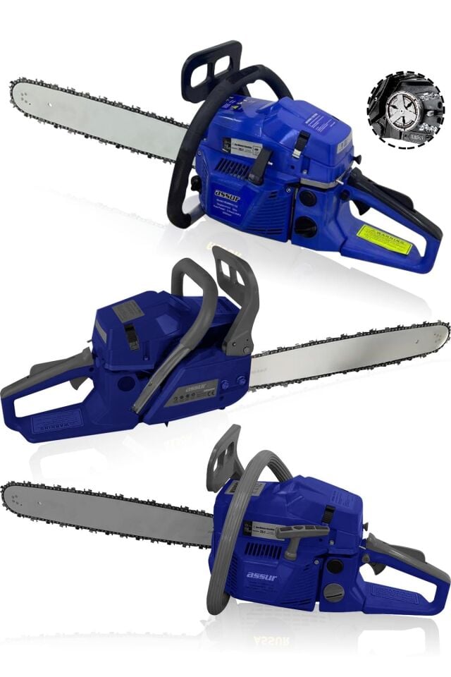 Assur 52 Cc Benzinli Ağaç Odun Dal Kesme 45 Cm Testere