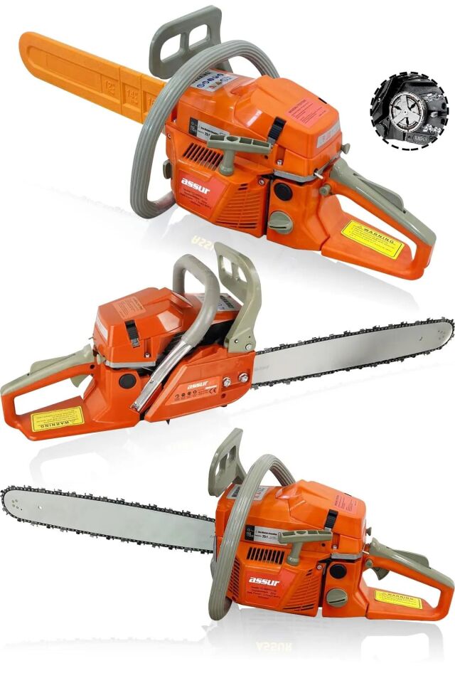 Assur 52 Cc Benzinli Ağaç Odun Dal Kesme 45 Cm Testere