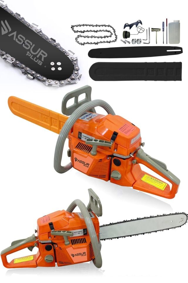Assur 52 Cc Benzinli Ağaç Odun Dal Kesme 45 Cm Testere