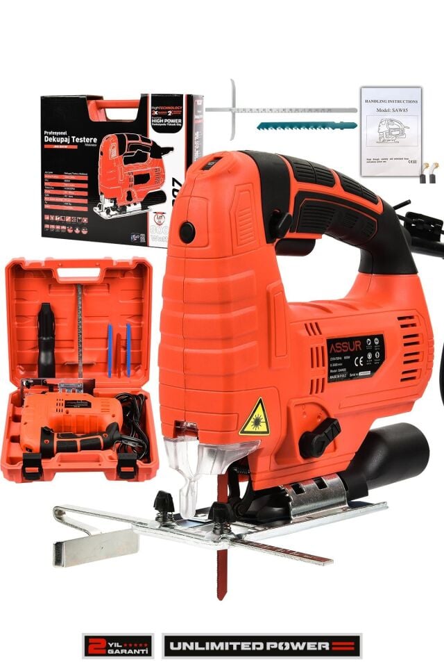 Assur 800 W Devir Ayarlı Dekupaj Testere Makinası