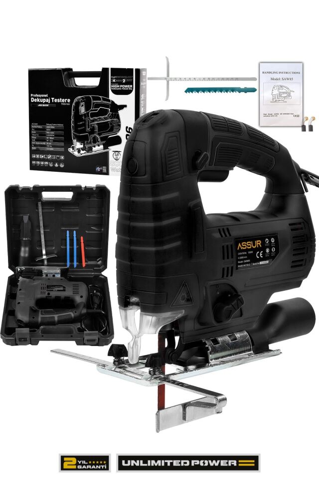 Assur 800 W Devir Ayarlı Dekupaj Testere Makinası