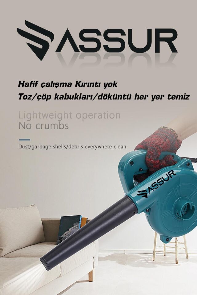 Assur 450W Elektrikli Hava Üfleme Emme Körüğü