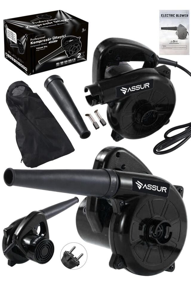 Assur 450W Elektrikli Hava Üfleme Emme Körüğü Kompresör