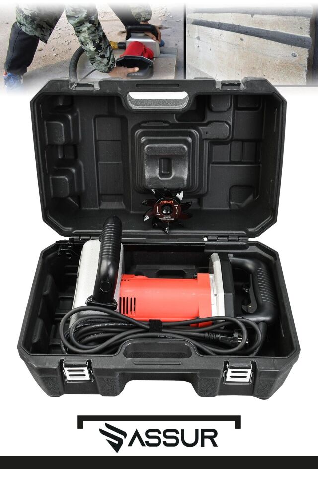 Assur 2000 W Kanal Açma Makinası Ağır Şantiye Seri Kullanım Turbo Motor