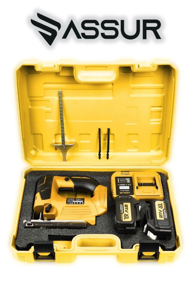 Assur Profesyonel 21V Çift Akülü Metal Şanzıman Dekupaj Testere Makinesi