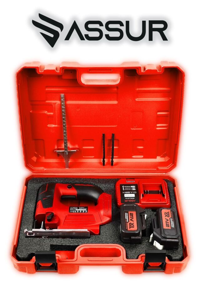 Assur Profesyonel 21V Çift Akülü Metal Şanzıman Dekupaj Testere Makinesi