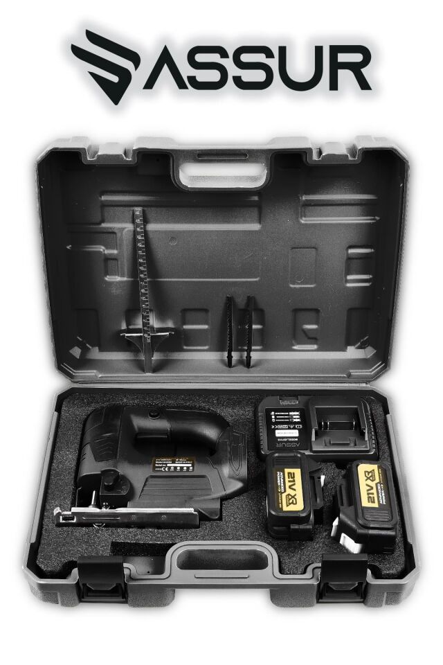 Assur Profesyonel 21V Çift Akülü Metal Şanzıman Dekupaj Testere Makinesi