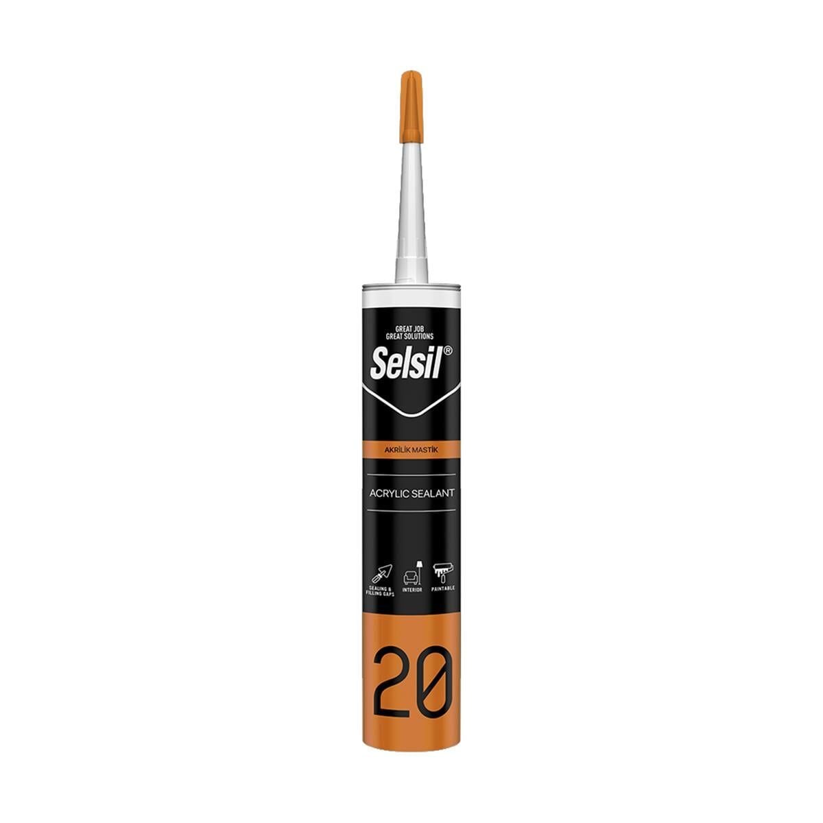 SELSİL SİLİKONİZE MASTİK BEYAZ 500GR