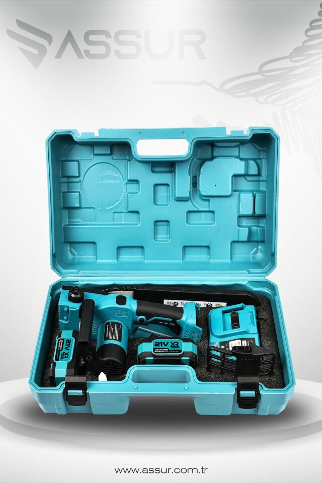 Assur 21V Çift Akülü Testere Ağaç Odun Dal Kesme Motoru