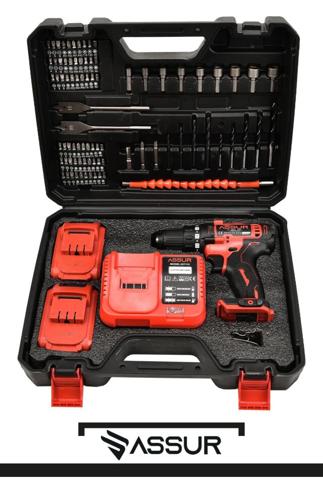 Assur 12V Çift Akülü Şarjlı Matkap Akülü Vidalama