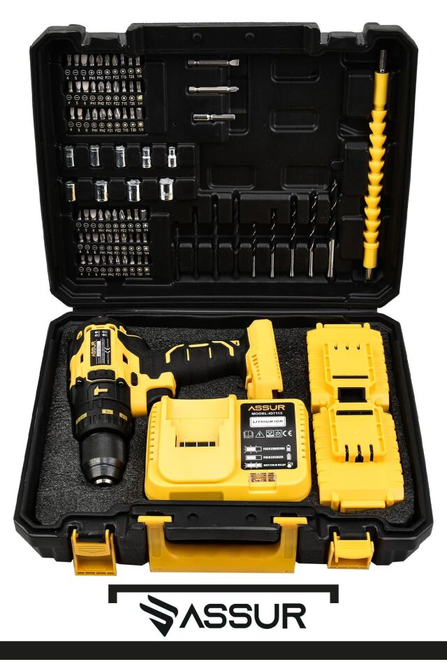 Assur 21V Çift Akülü Vidalama Darbeli Matkap