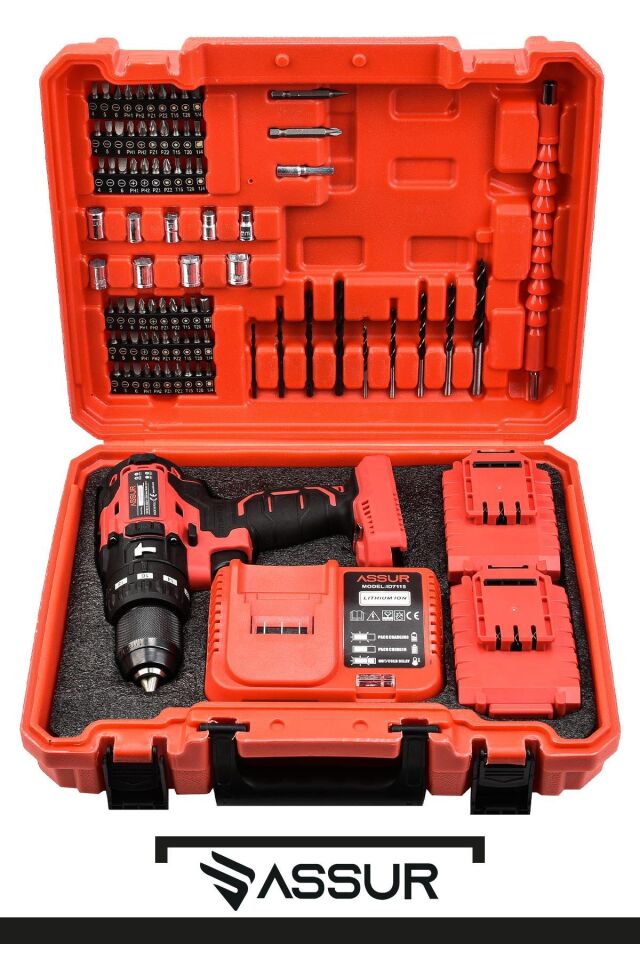 Assur 21V Çift Akülü Vidalama Darbeli Matkap