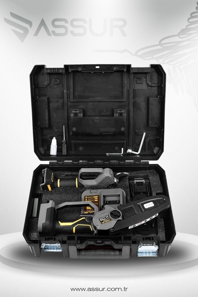 Assur Profesyonel 2'li Set 18V Çift Akülü Budama Testeresi ve Budama Makası Makinesi