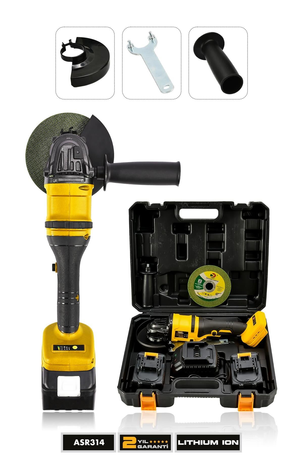 Assur 21V Çift Akülü Kömürsüz Şarjlı 125mm Avuç Taşlama