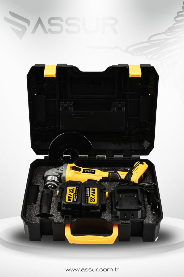 Assur 21V Çift Akülü Kömürsüz Şarjlı 125mm Avuç Taşlama