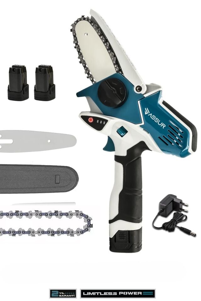 Assur 18V Çift Akülü Bıçkı Testere Dal Budama Makinesi