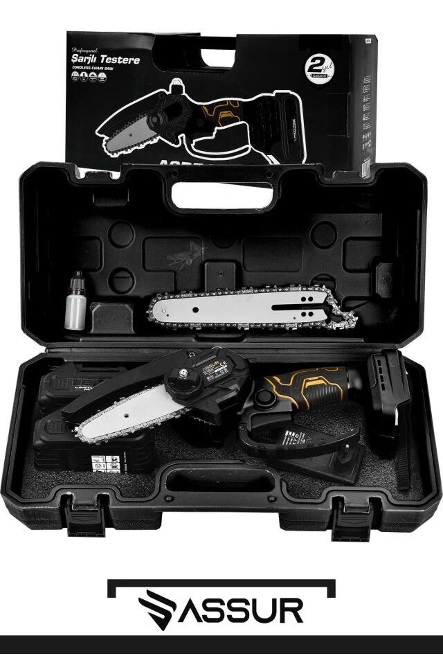 Assur 18V Çift Akülü Ağaç Odun Dal Budama Testere