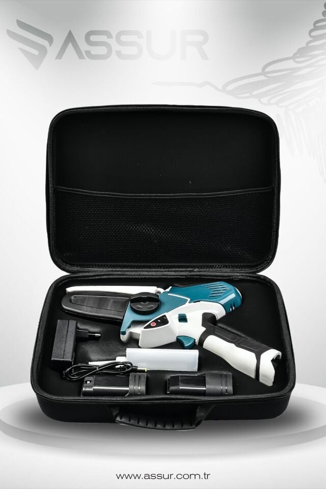 Assur 18V Çift Akülü Bıçkı Testere Dal Budama Makinesi Çantalı