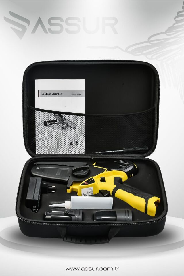 Assur 18V Çift Akülü Bıçkı Testere Dal Budama Makinesi Çantalı