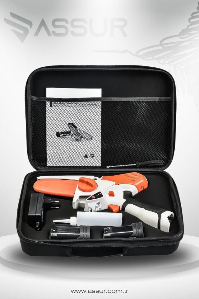 Assur 18V Çift Akülü Bıçkı Testere Dal Budama Makinesi Çantalı